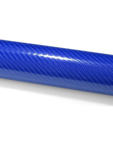 Vinilo 7D Fibra de Carbono EZAUTO WRAP 10x20cm Azul Intenso