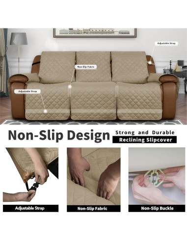 Funda de Sofá Recliner Sobredimensionada Easy-Going Beige