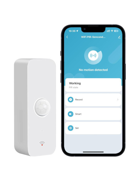 Sensor de Movimiento WiFi PHOVOLT PH-P01, 8m, Control Alexa Sensor de Movimiento WiFi PHOVOLT PH-P01, 8m, Control Alexa