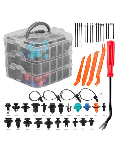 Kit de Sujetadores de Plástico 635PCS SEINECA - Clips Automotrices