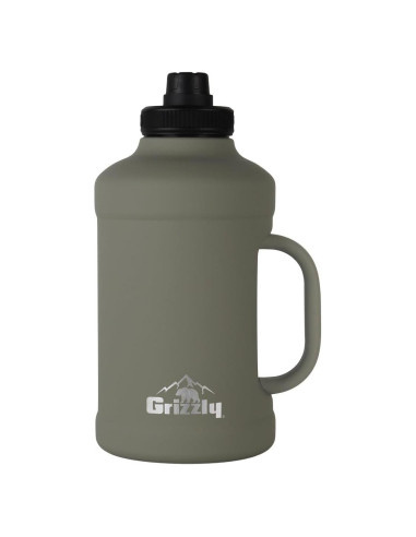 Botella de Agua Grizzly 1.81L Aislada Acero Inoxidable Verde Lunar