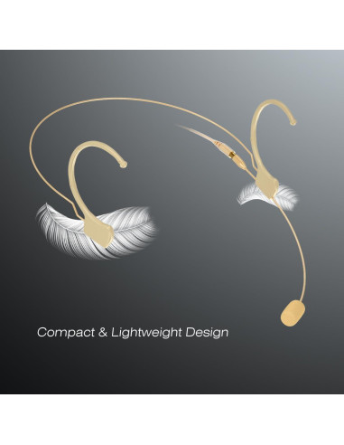 KIMAFUN Micrófono de Diadema Profesional C2 Beige para Sennheiser
