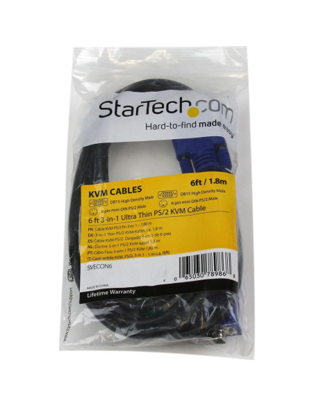 Cable KVM 3-en-1 StarTech PS/2 y VGA 1.83 m Cable KVM 3-en-1 StarTech PS/2 y VGA 1.83 m