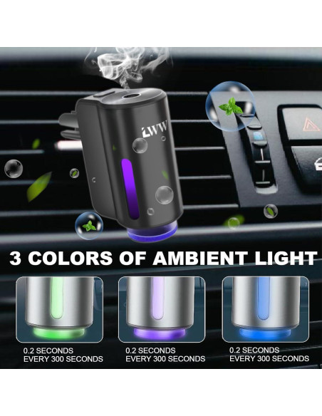 Ambientador de Coche LWW Difusor Aromaterapia 10 Aromas Ambientador de Coche LWW Difusor Aromaterapia 10 Aromas