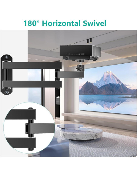 Soporte de Proyector Plegable WALI Ajustable Negro 10 kg Soporte de Proyector Plegable WALI Ajustable Negro 10 kg