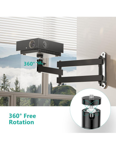 Soporte de Proyector Plegable WALI Ajustable Negro 10 kg