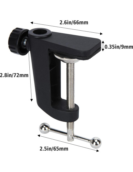 Abrazadera de escritorio SUNMON para soporte de micrófono ajustable Abrazadera de escritorio SUNMON para soporte de micrófono ajustable