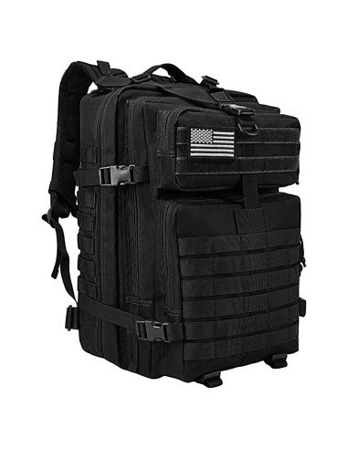 Mochila táctica WOLT 45L militar Molle negra para senderismo