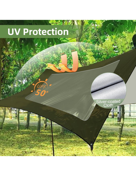 Toldo de Camping Zenicham 3.05x3.05m Impermeable UV UPF50+ Toldo de Camping Zenicham 3.05x3.05m Impermeable UV UPF50+