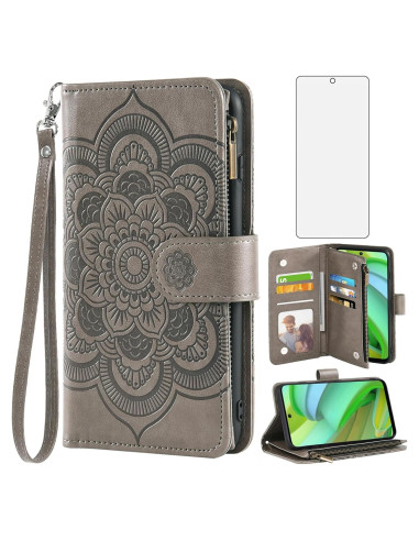 Funda Asuwish para Motorola Moto G Power 5G 2023 con billetera y protector