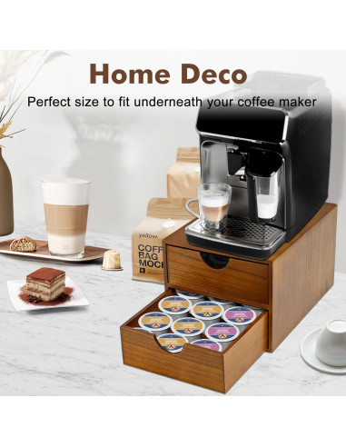 Organizador de K Cups Artgeeker Madera Nuez 30 Cápsulas