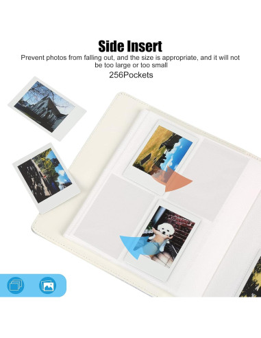 Álbum de Fotos Veicevol 256 Bolsillos Blanco para Instax Mini
