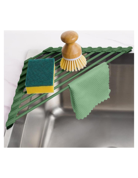 Escurridor de Platos Triangular Tomorotec Verde Militar 40.9x16 cm Escurridor de Platos Triangular Tomorotec Verde Militar 40.9x16 cm