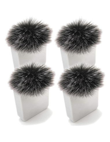 Filtro de Viento Peludo 4pcs para Micrófono RODE Wireless GO II