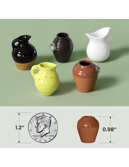Imanes de Cerámica Mini Jarrón Cacukap - Paquete de 5 Imanes de Cerámica Mini Jarrón Cacukap - Paquete de 5