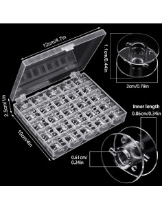 50 Bobinas de Plástico para Máquina de Coser Joyberg - Estándar 2