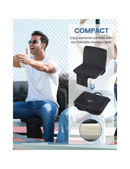 Asiento de Estadio Sportneer Plegable con Respaldo y Cojín Asiento de Estadio Sportneer Plegable con Respaldo y Cojín