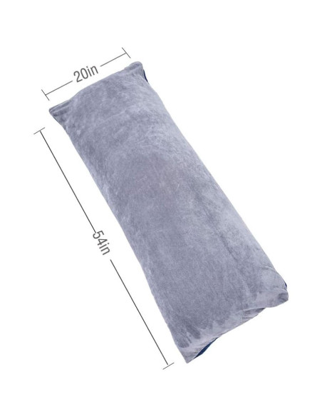 Almohada Corporal 1 MIDDLE ONE 137x51 cm Terciopelo Gris Azul Almohada Corporal 1 MIDDLE ONE 137x51 cm Terciopelo Gris Azul