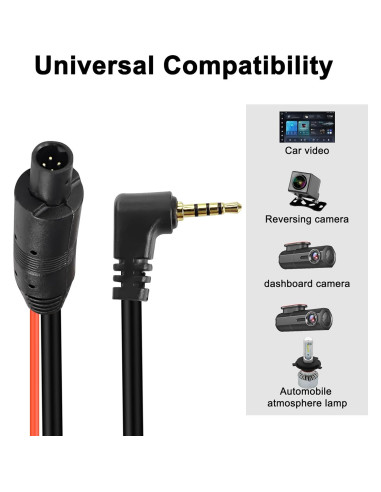 Cable de Cámara Trasera MEIRIYFA 10M 4 Pines HD Impermeable