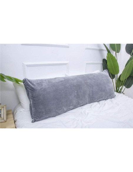 Almohada Corporal 1 MIDDLE ONE 137x51 cm Terciopelo Gris Azul Almohada Corporal 1 MIDDLE ONE 137x51 cm Terciopelo Gris Azul