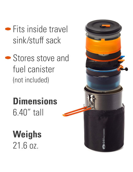 Juego de Cocina para Camping GSI Outdoors Pinnacle Dualist II Juego de Cocina para Camping GSI Outdoors Pinnacle Dualist II
