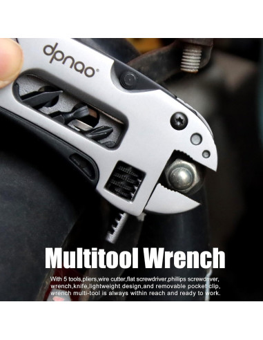 Llave Multifuncional DPNAO 5 en 1 de Acero Inoxidable 12cm