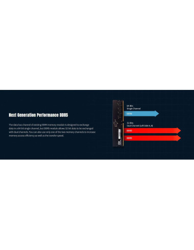 Memoria RAM KLEVV DDR5 16GB 5600MHz CL46 U-DIMM Negra