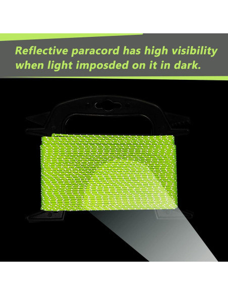 Cuerda Paracord Reflectante 2mm LUYADIN 20m 108kg Verde Cuerda Paracord Reflectante 2mm LUYADIN 20m 108kg Verde