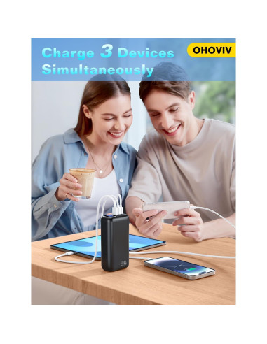 Cargador Portátil 50000mAh OHOVIV Carga Rápida 22.5W USB-C
