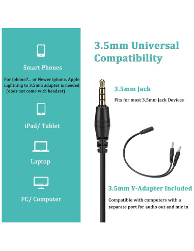 Auriculares Callez 3.5mm con Micrófono y Cancelación de Ruido