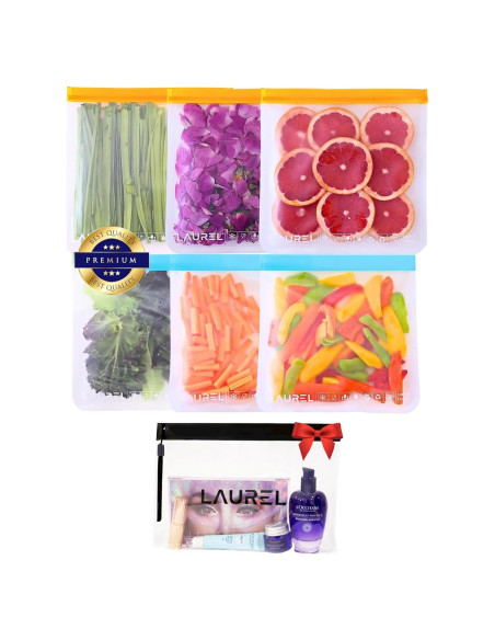 Bolsas de Almacenamiento de Alimentos Reutilizables LAUREL - 6 Galones Bolsas de Almacenamiento de Alimentos Reutilizables LAUREL - 6 Galones