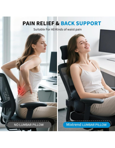 Almohada Lumbar Inflable Mixtrend HT-106 Espuma Viscoelástica