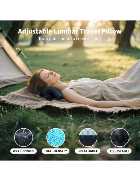 Almohada Lumbar Inflable Mixtrend HT-106 Espuma Viscoelástica Almohada Lumbar Inflable Mixtrend HT-106 Espuma Viscoelástica