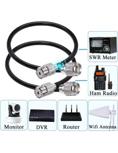 Cable Coaxial RG58 Mini UHF Macho a UHF Hembra 30cm 2 Piezas 2