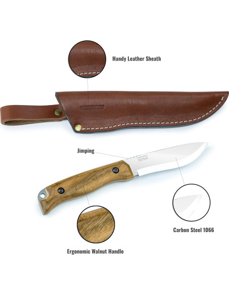 Cuchillo de Caza BPS HK1S de Acero al Carbono 21.9cm Cuchillo de Caza BPS HK1S de Acero al Carbono 21.9cm