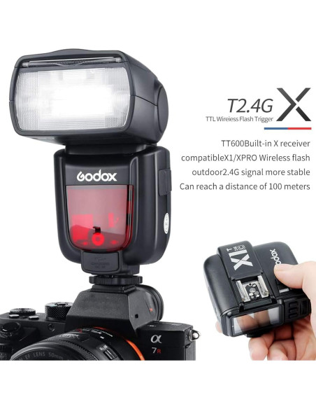 Flash Godox TT600 Inalámbrico 2.4G GN60 para DSLR Canon Nikon Flash Godox TT600 Inalámbrico 2.4G GN60 para DSLR Canon Nikon