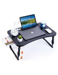 Escritorio Plegable para Laptop BYMECOST Negro Ajustable