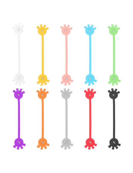 Correas Magnéticas de Silicona PATIKIL - 10 Pcs Multicolor Correas Magnéticas de Silicona PATIKIL - 10 Pcs Multicolor