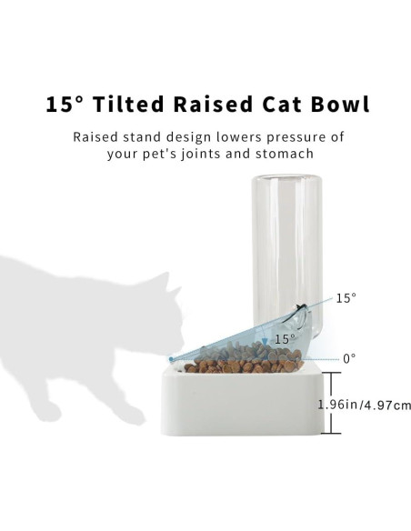 Juego de Tazones Elevados para Gatos y Perros Marchul 0.5L Juego de Tazones Elevados para Gatos y Perros Marchul 0.5L