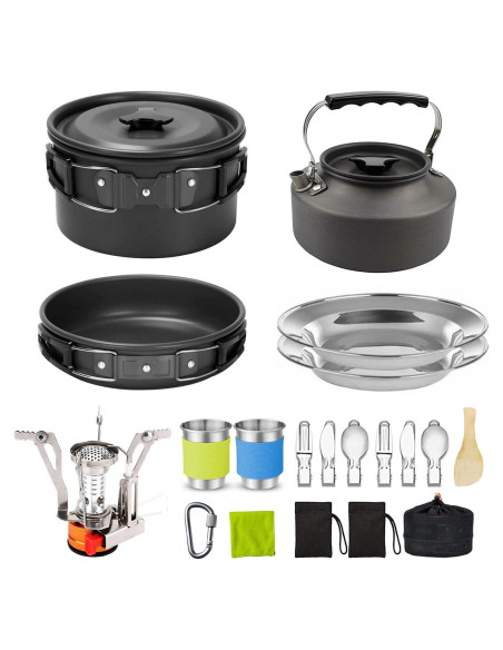 Juego de Utensilios de Cocina para Camping D LIAN DONG 17 Piezas Juego de Utensilios de Cocina para Camping D LIAN DONG 17 Piezas