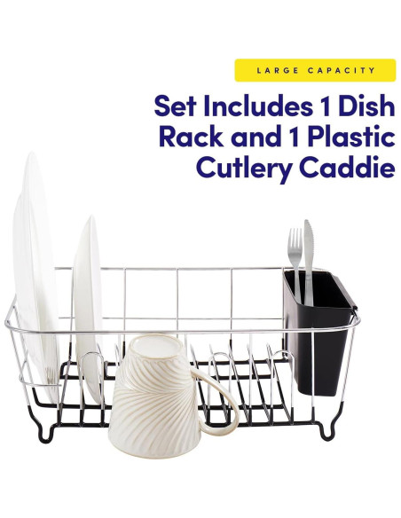 Escurridor de Platos Compacto Sweet Home Collection 2 Piezas Escurridor de Platos Compacto Sweet Home Collection 2 Piezas