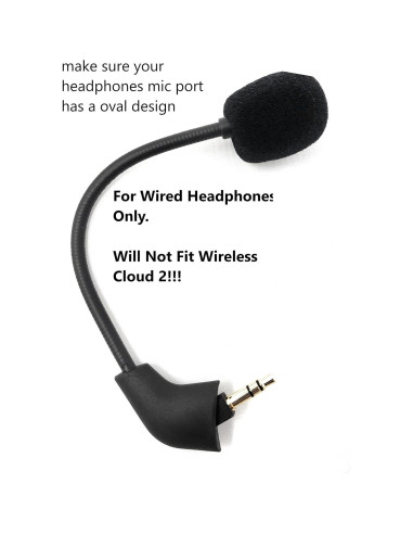 Micrófono de reemplazo TNE para auriculares HyperX Cloud 2