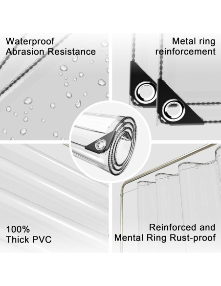 Lona Impermeable Transparente TEENKON 0.91x1.83m 11.8 Mil Lona Impermeable Transparente TEENKON 0.91x1.83m 11.8 Mil