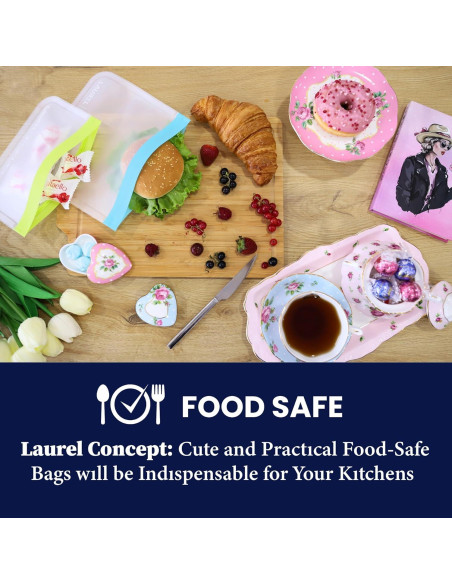 Bolsas de Almacenamiento de Alimentos Reutilizables LAUREL - 6 Galones Bolsas de Almacenamiento de Alimentos Reutilizables LAUREL - 6 Galones