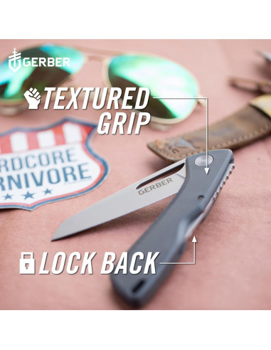 Cuchillo de bolsillo Gerber Sharkbelly, Bisel Fino, 8.3 cm