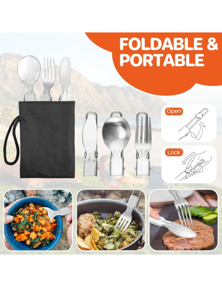 Juego de Cocina para Camping FUNYKICH 17 Piezas Antiadherente Juego de Cocina para Camping FUNYKICH 17 Piezas Antiadherente