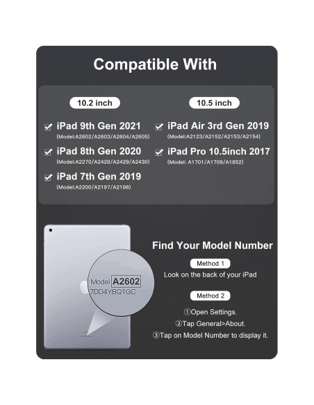 Funda de teclado Hamile para iPad 10.2" y 10.5" - Retroiluminada Funda de teclado Hamile para iPad 10.2" y 10.5" - Retroiluminada