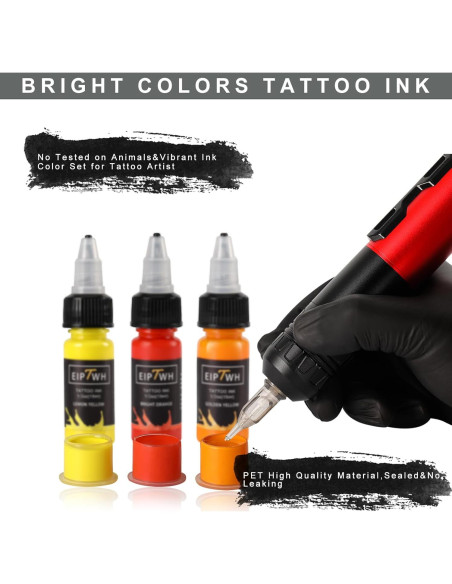 Juego de Tinta para Tatuajes EIPTWH 14 Colores 15ml Juego de Tinta para Tatuajes EIPTWH 14 Colores 15ml