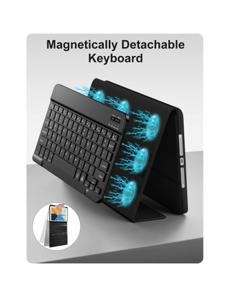 Funda de teclado Hamile para iPad 10.2" y 10.5" - Retroiluminada Funda de teclado Hamile para iPad 10.2" y 10.5" - Retroiluminada