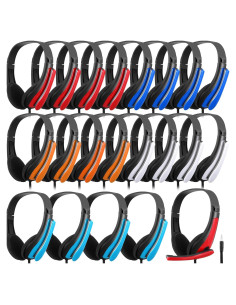 Auriculares de Aula Yunsailing 20 Pcs con Micrófono 3.5mm